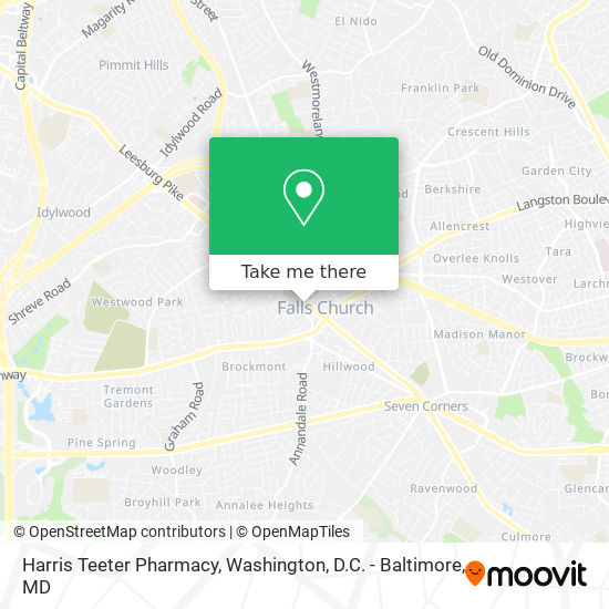 Mapa de Harris Teeter Pharmacy