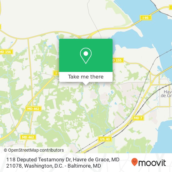 Mapa de 118 Deputed Testamony Dr, Havre de Grace, MD 21078