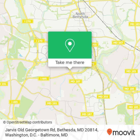 Jarvis Old Georgetown Rd, Bethesda, MD 20814 map