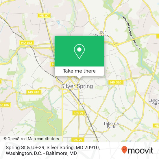 Spring St & US-29, Silver Spring, MD 20910 map