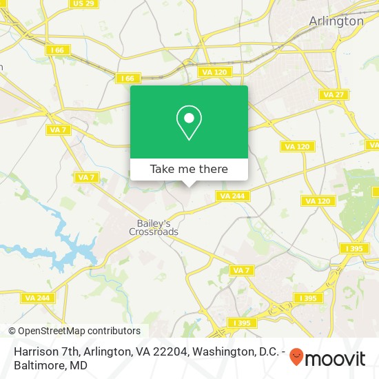 Mapa de Harrison 7th, Arlington, VA 22204