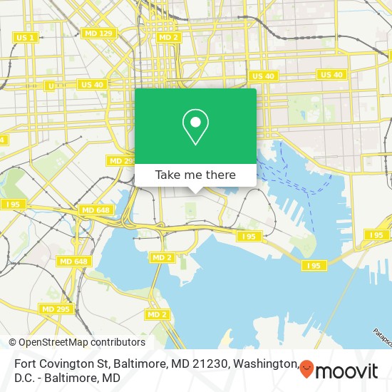 Fort Covington St, Baltimore, MD 21230 map