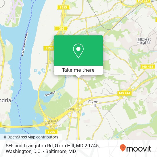 Mapa de SH- and Livingston Rd, Oxon Hill, MD 20745
