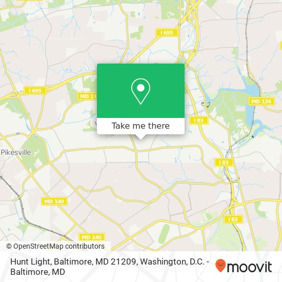 Mapa de Hunt Light, Baltimore, MD 21209