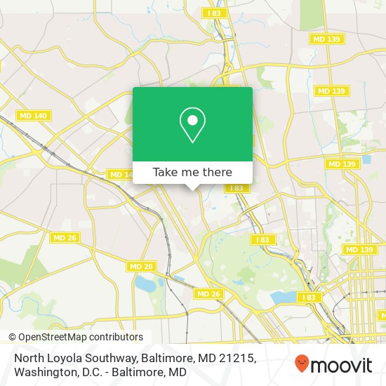 North Loyola Southway, Baltimore, MD 21215 map