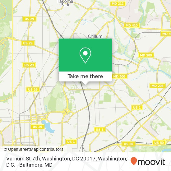 Varnum St 7th, Washington, DC 20017 map