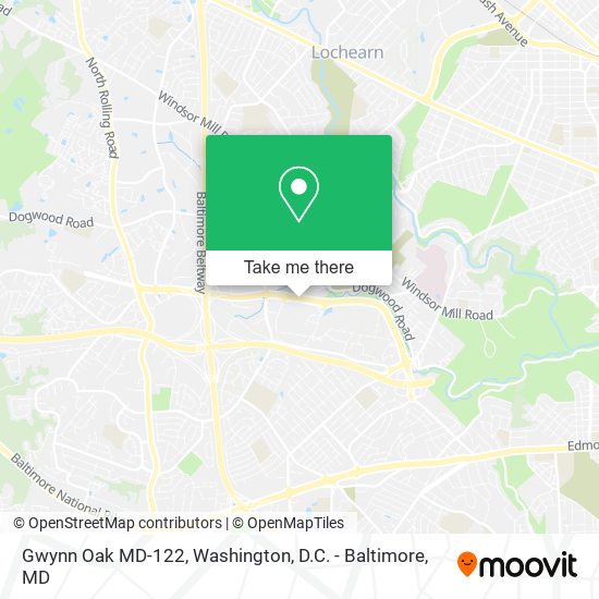 Mapa de Gwynn Oak MD-122
