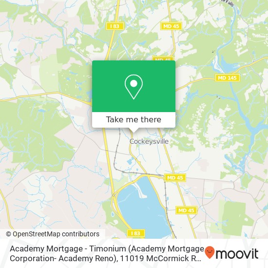 Mapa de Academy Mortgage - Timonium (Academy Mortgage Corporation- Academy Reno), 11019 McCormick Rd