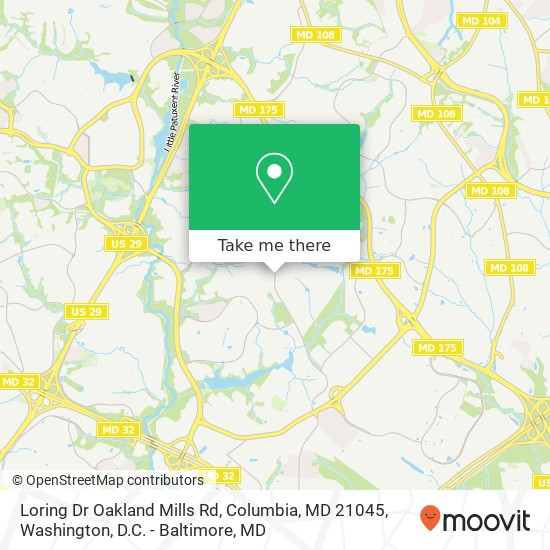 Loring Dr Oakland Mills Rd, Columbia, MD 21045 map