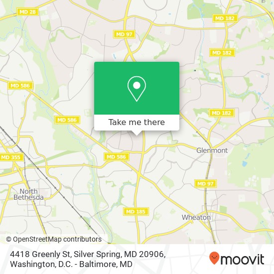 Mapa de 4418 Greenly St, Silver Spring, MD 20906