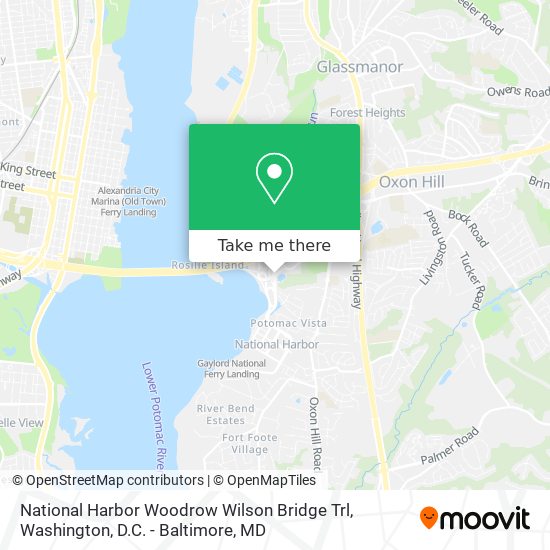 National Harbor Woodrow Wilson Bridge Trl map