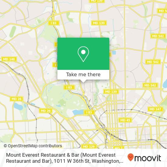 Mount Everest Restaurant & Bar (Mount Everest Restaurant and Bar), 1011 W 36th St map