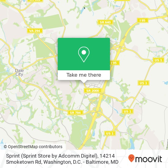 Mapa de Sprint (Sprint Store by Adcomm Digitel), 14214 Smoketown Rd