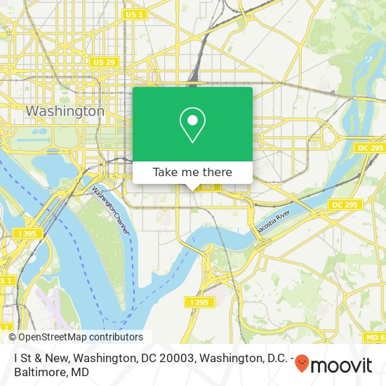 Mapa de I St & New, Washington, DC 20003