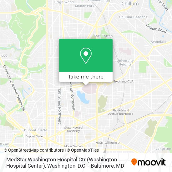 Mapa de MedStar Washington Hospital Ctr (Washington Hospital Center)