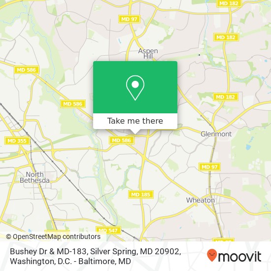 Bushey Dr & MD-183, Silver Spring, MD 20902 map