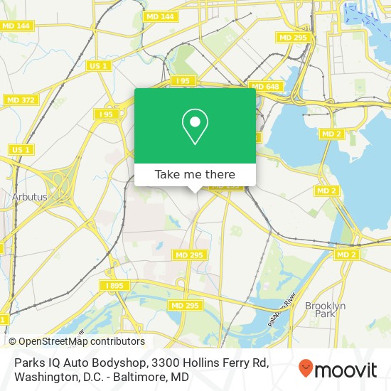 Parks IQ Auto Bodyshop, 3300 Hollins Ferry Rd map