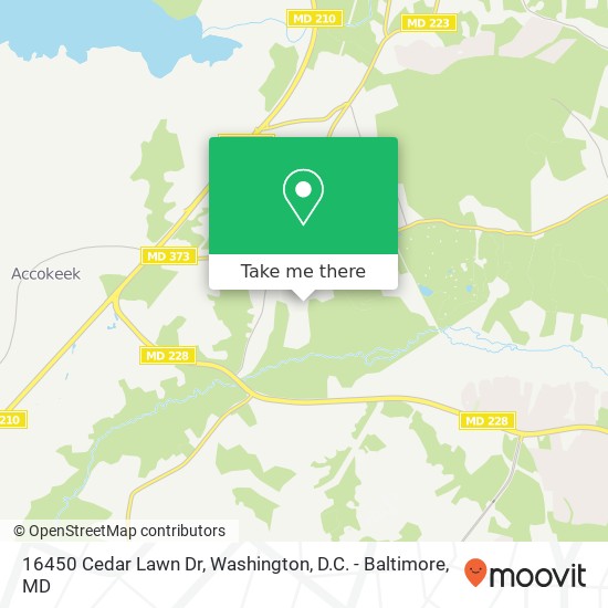 Mapa de 16450 Cedar Lawn Dr, Waldorf, MD 20601