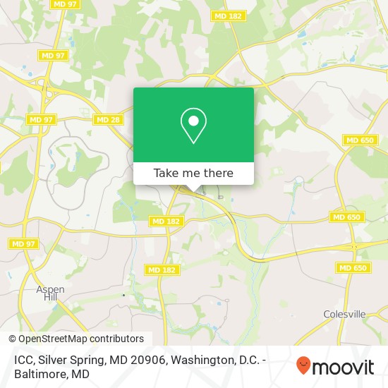 Mapa de ICC, Silver Spring, MD 20906
