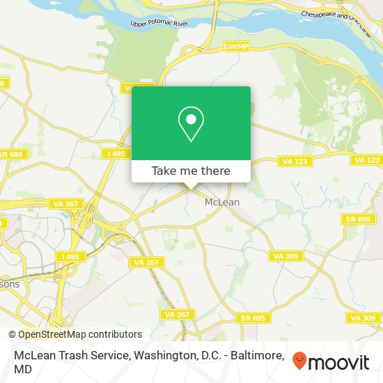 McLean Trash Service map