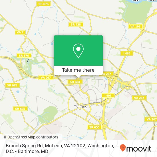 Branch Spring Rd, McLean, VA 22102 map