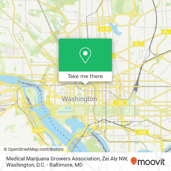 Mapa de Medical Marijuana Growers Association, Zei Aly NW