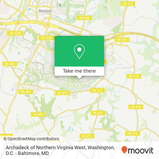 Mapa de Archadeck of Northern Virginia West