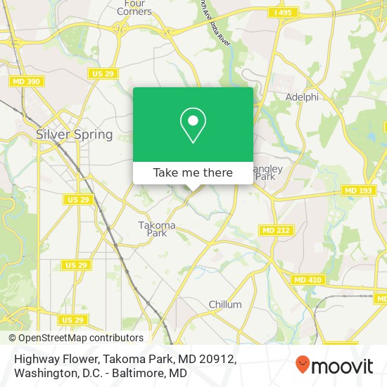 Highway  Flower, Takoma Park, MD 20912 map