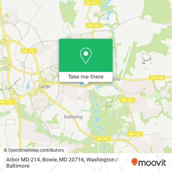 Arbor MD-214, Bowie, MD 20716 map