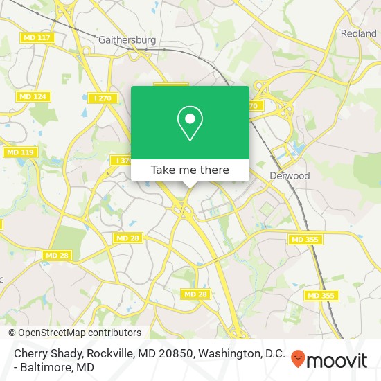 Mapa de Cherry Shady, Rockville, MD 20850