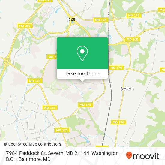 Mapa de 7984 Paddock Ct, Severn, MD 21144
