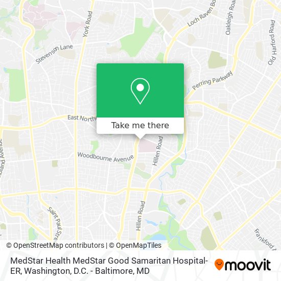 Mapa de MedStar Health MedStar Good Samaritan Hospital-ER