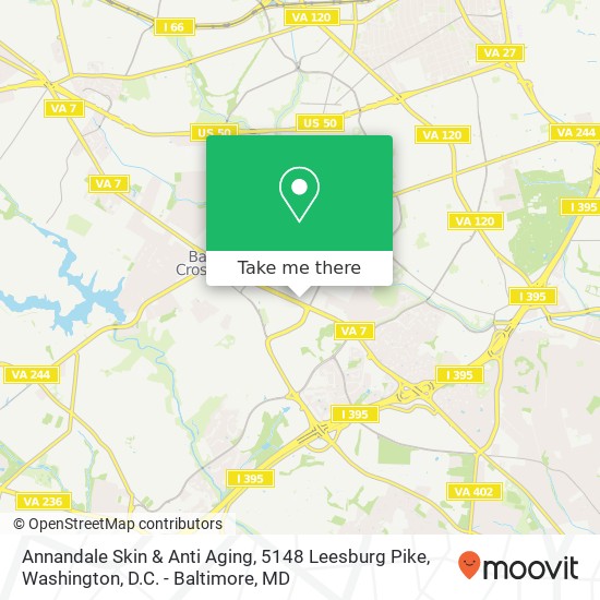 Mapa de Annandale Skin & Anti Aging, 5148 Leesburg Pike