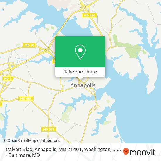 Calvert Blad, Annapolis, MD 21401 map