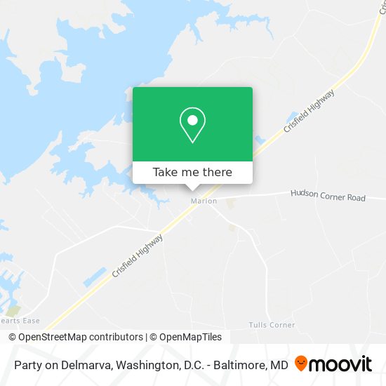 Party on Delmarva map