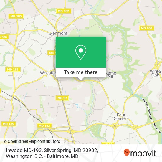 Inwood MD-193, Silver Spring, MD 20902 map