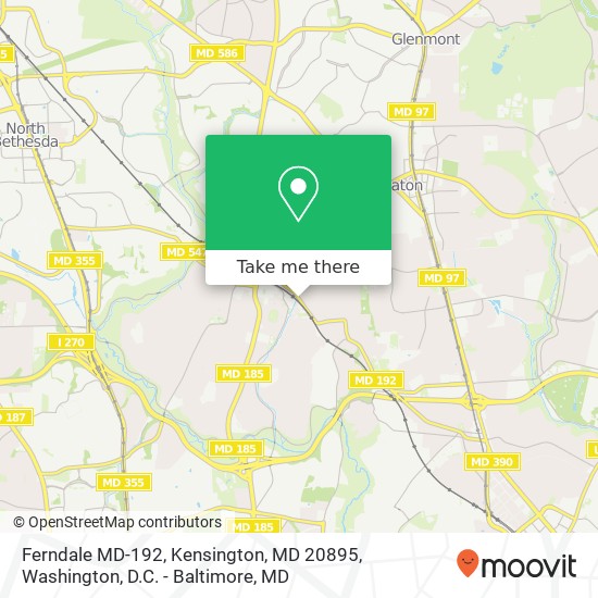 Ferndale MD-192, Kensington, MD 20895 map