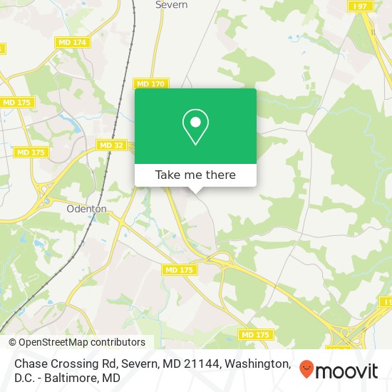 Mapa de Chase Crossing Rd, Severn, MD 21144