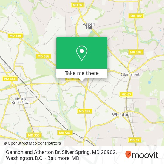 Gannon and Atherton Dr, Silver Spring, MD 20902 map