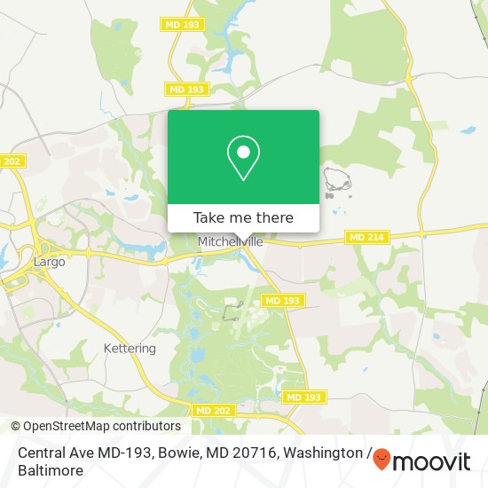 Central Ave MD-193, Bowie, MD 20716 map