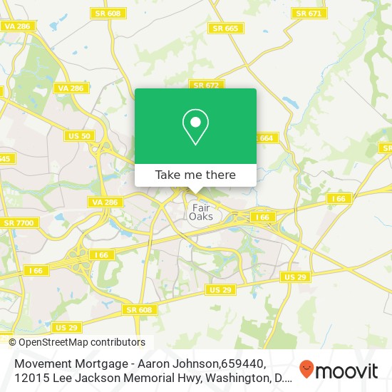Mapa de Movement Mortgage - Aaron Johnson,659440, 12015 Lee Jackson Memorial Hwy