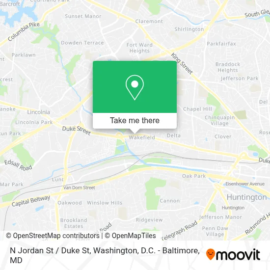 N Jordan St / Duke St map