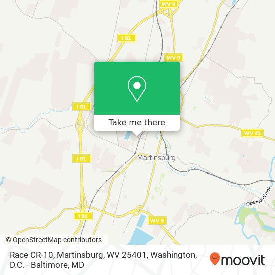 Race CR-10, Martinsburg, WV 25401 map