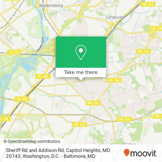 Sheriff Rd and Addison Rd, Capitol Heights, MD 20743 map