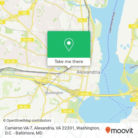 Mapa de Cameron VA-7, Alexandria, VA 22301