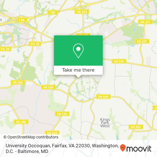 University Occoquan, Fairfax, VA 22030 map
