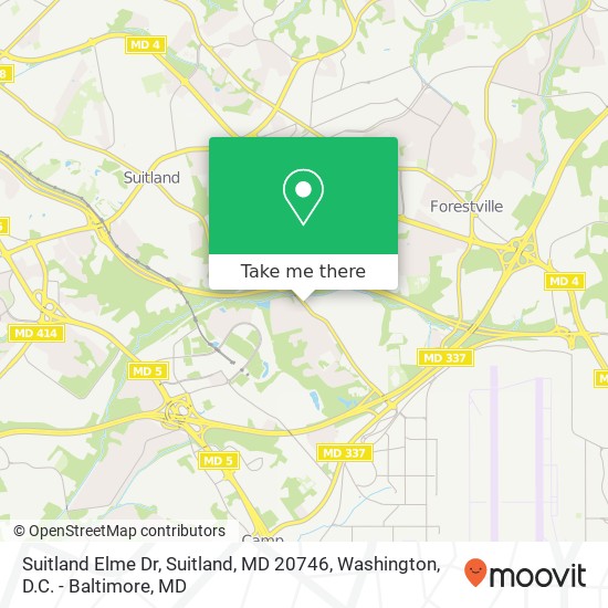 Mapa de Suitland Elme Dr, Suitland, MD 20746