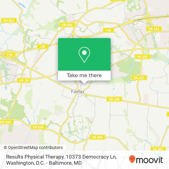 Results Physical Therapy, 10373 Democracy Ln map