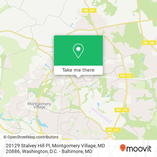 Mapa de 20129 Stalvey Hill Pl, Montgomery Village, MD 20886