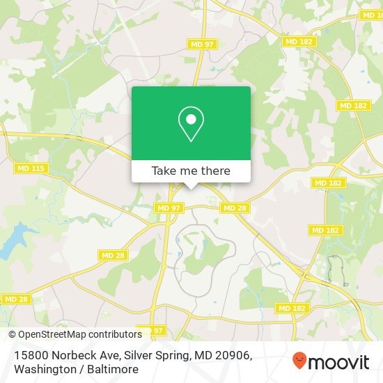 15800 Norbeck Ave, Silver Spring, MD 20906 map